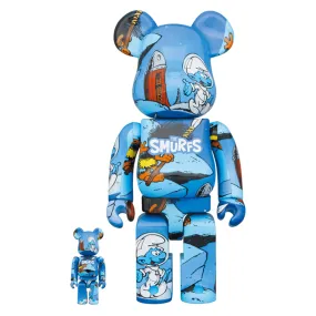 400%   100% Bearbrick Les Schtroumpfs - Le Cosmoschtroumpf