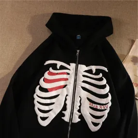 Skeleton Print Hoodies